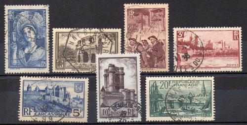 法国 1938年 编号 Yvert 388/94 (o)